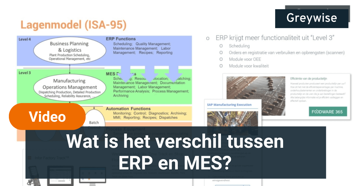 Verschil tussen MES en ERP